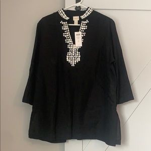 NWT Chico’s blouse or tunic embellished